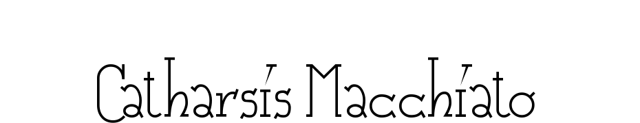 Catharsis Macchiato cкачати шрифт безкоштовно